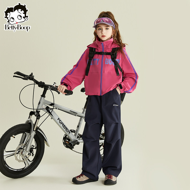 贝蒂童装女童春款潮流三防冲锋外套2026年春季户外大童儿童上衣,童装/婴儿装/亲子装,普通外套,淘宝优惠券,粉丝福利购,淘宝优惠卷