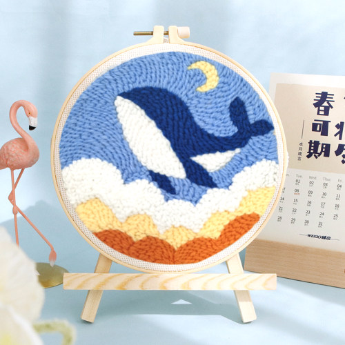 diy手工绣材料包俄罗斯戳戳绣毛线画针戳戳秀十字绣情侣挂画礼物 - 封面