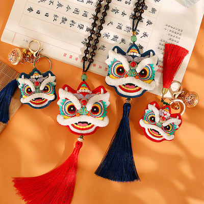 国潮醒狮diy香囊车挂送男友礼物