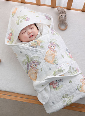 纯棉襁褓裹巾包巾抱被包单初生婴儿新生宝宝浴巾春秋夏冬产房用品