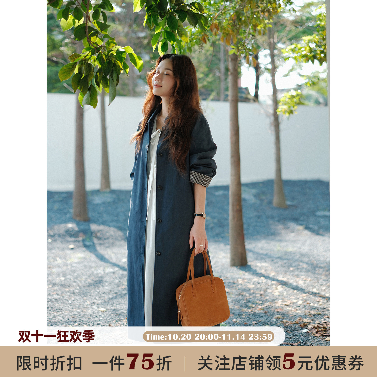 JOCOCHIC简约高级感中长款风衣