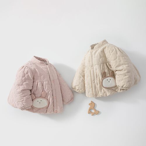 清仓女童秋冬加厚夹棉保暖棉衣