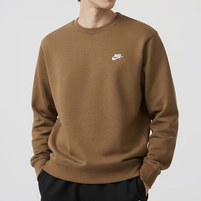 Nike耐克春秋刺绣标圆领运动套头卫衣男休闲透气打底衫FN3889-235