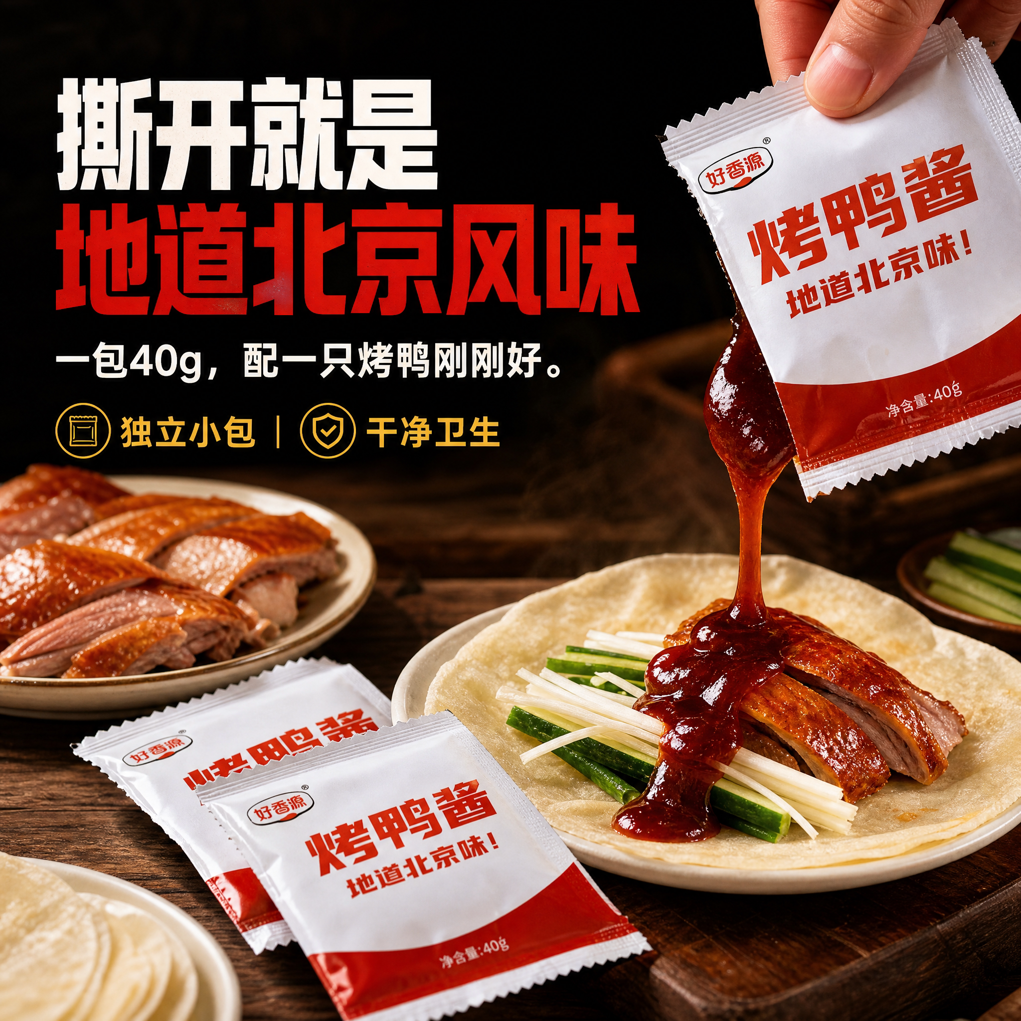 烤鸭酱40g定量不浪费外卖都在用图片