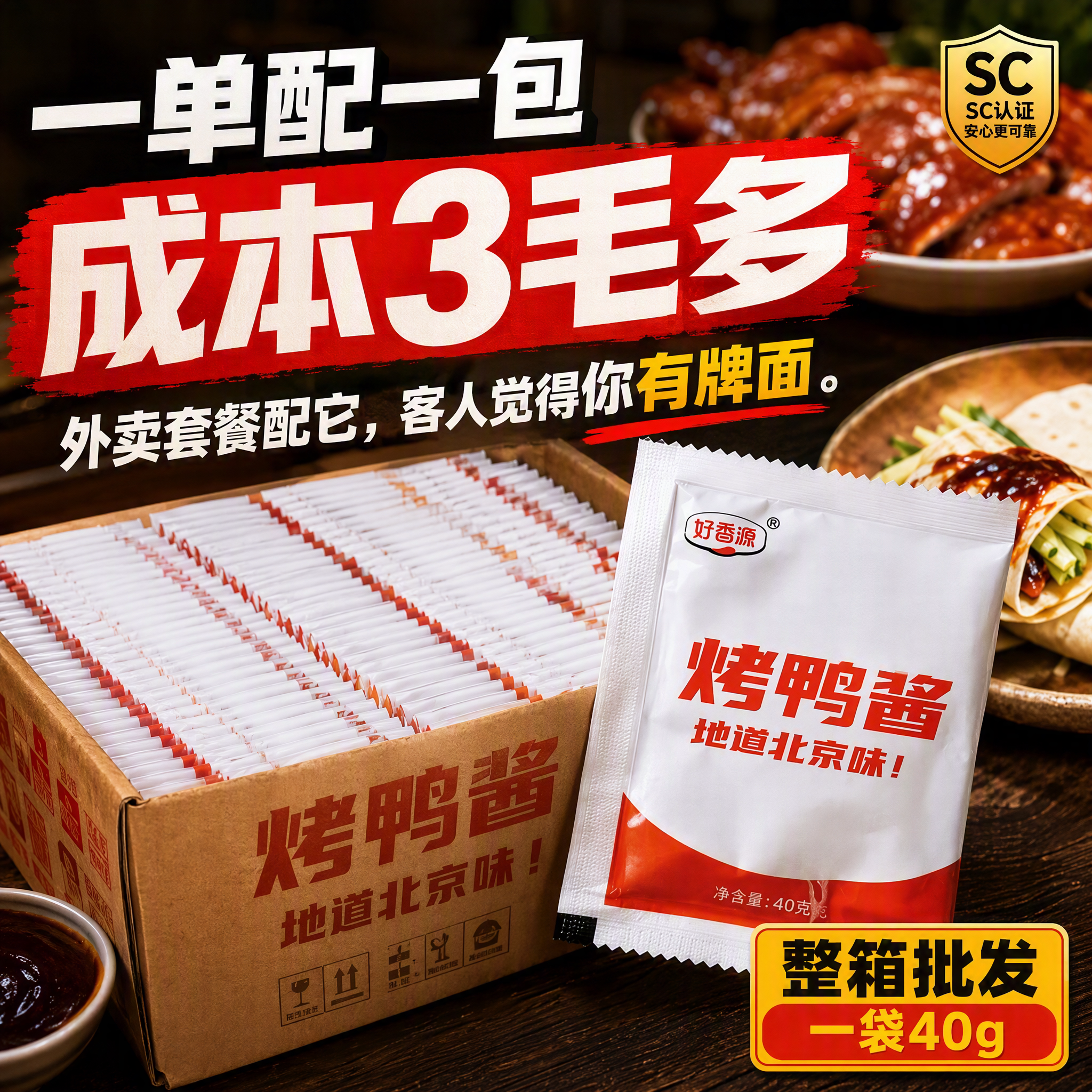 烤鸭酱40g定量不浪费外卖都在用图片