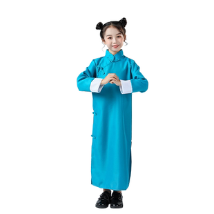 说书人儿童演出服相声服大褂民国长衫袍马褂中式幼儿园舞蹈表演服