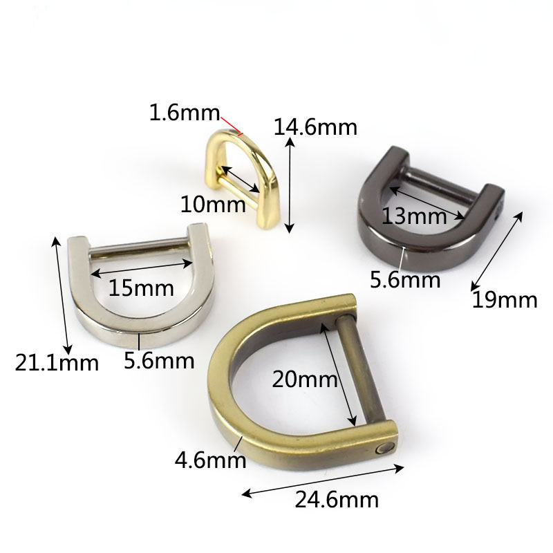 TINGYU METAL RING BUCKLE HORSESHOE BUCKLE CAN BE DETACHED REPAIRED AND THE LOCK BUCKLE IS SUITABLE FOR COSMETIC BAGS CHAIN ACCESSORIES HARDWARE U-SHAPED D BUCKLE