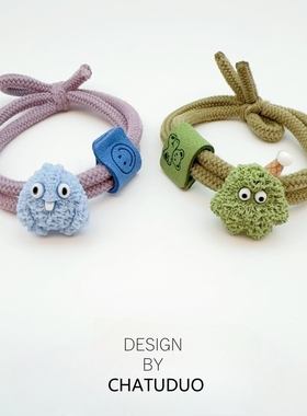 原创小怪兽粗绳橡皮筋高弹力耐用头绳女成人简约百搭可调节发圈女