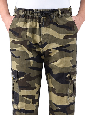迷彩长裤男工地干活工作服休闲裤