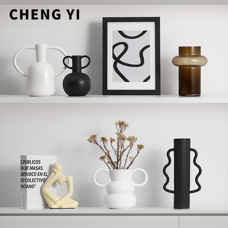 诚艺高级感现代意式摆件软装饰品轻奢玻璃柜个性艺术工艺客厅摆设,家居饰品,桌面摆件,淘宝优惠券,粉丝福利购,淘宝优惠卷