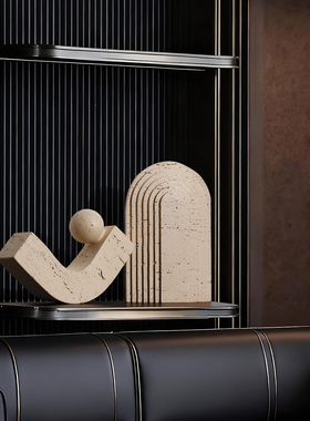 中古侘寂风几何拱门摆件