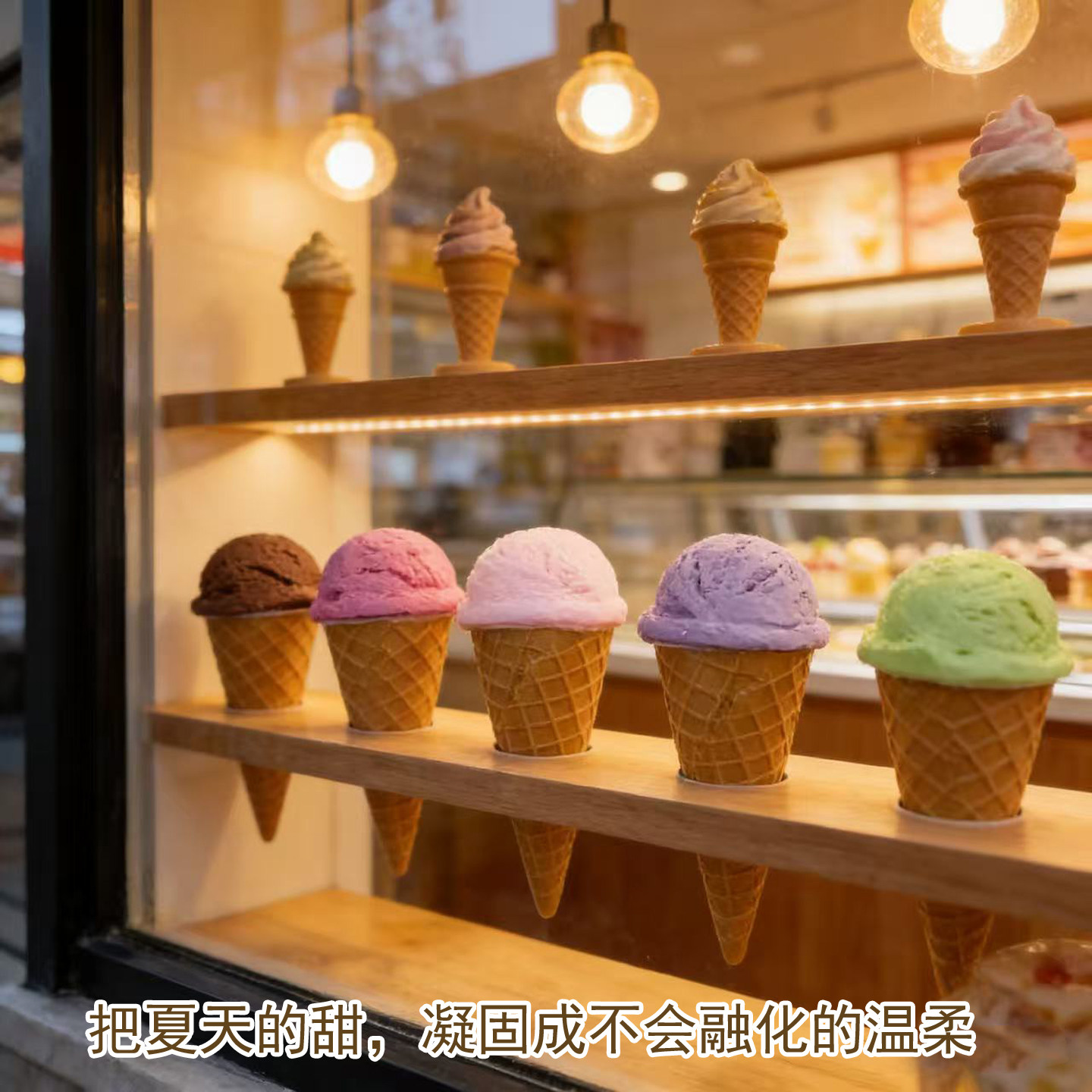 仿真冰淇淋球模型假冰激凌摆件甜筒道具橱窗装饰玩具食品雪糕柜台