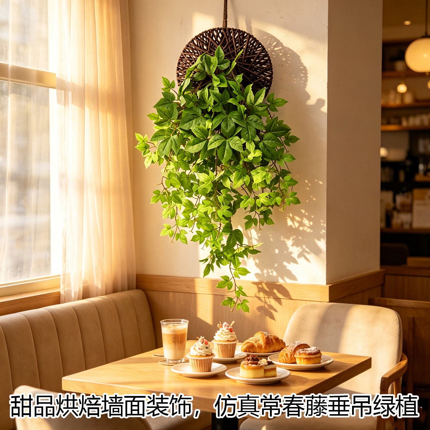 仿真常春藤爬山虎室内壁挂绿植