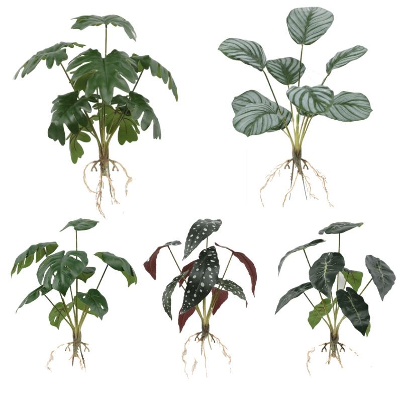 3D打印叶片仿真植物胶片叶龟背叶热带植物绿植抗UVPU叶仿真花