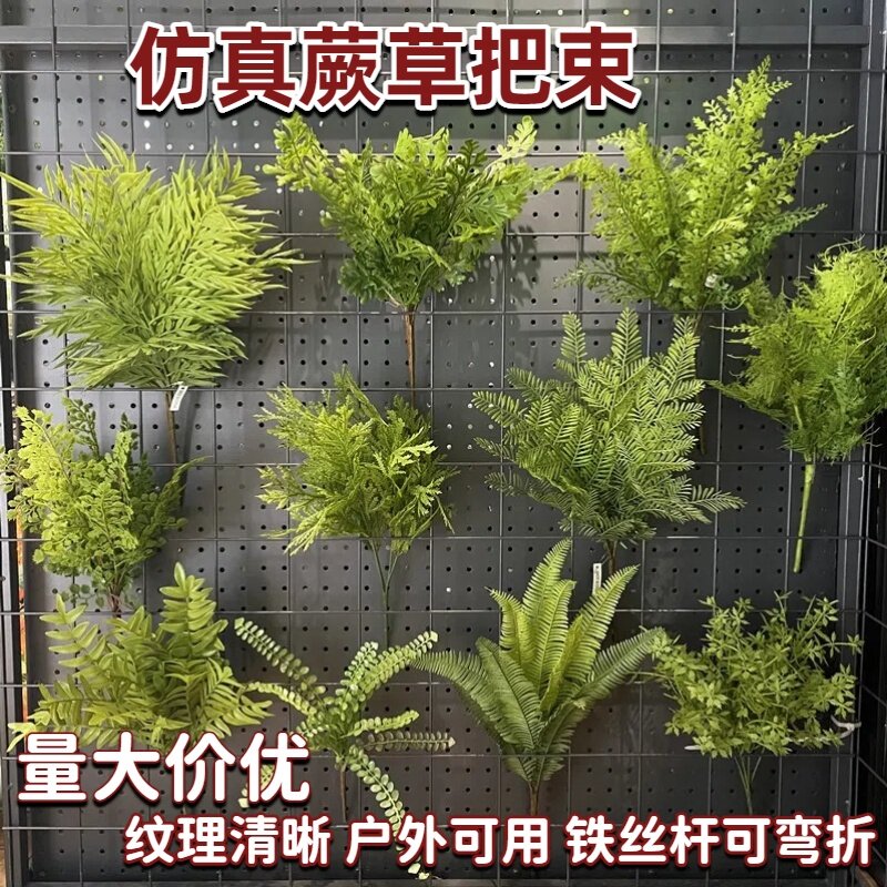 仿真绿植富贵蕨类植物景观波斯蕨霸王蕨绿色叶子室内造景插花装饰