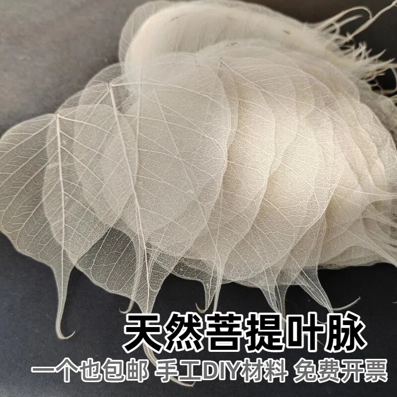 DIY天然菩提叶脉手工制作刺绣书签diy创意材料树叶标本天然贴画