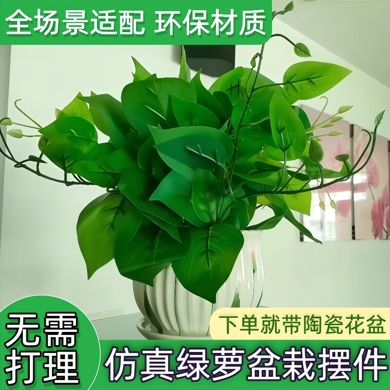 仿真绿植盆栽室内花艺造景小植物客厅假花电视柜桌面卧室摆饰盆景