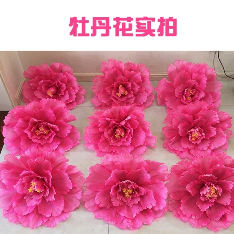 牡丹花舞蹈道具幼儿园学校运动会表演手拿花伞广场舞台演出大花朵