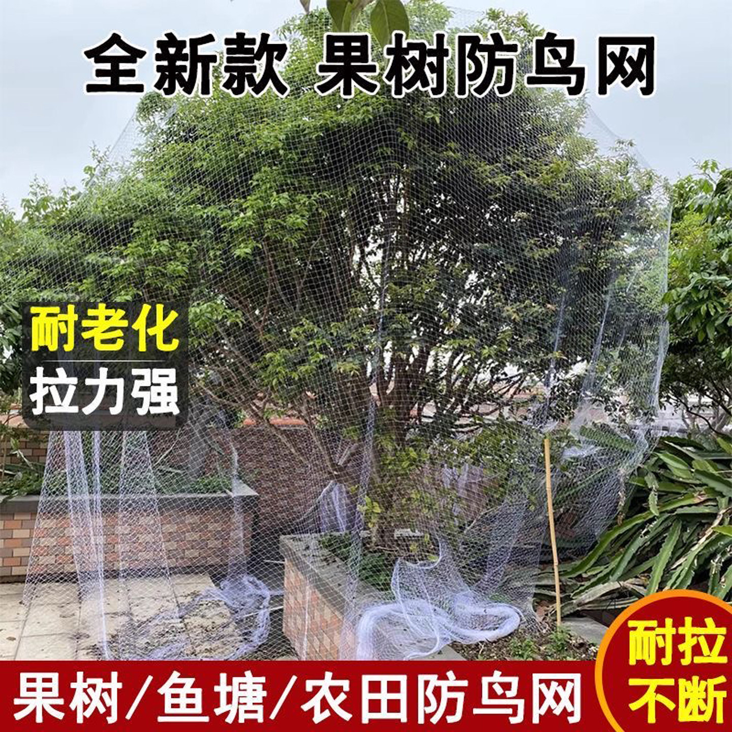 加粗尼龙耐用果园阳台防鸟网