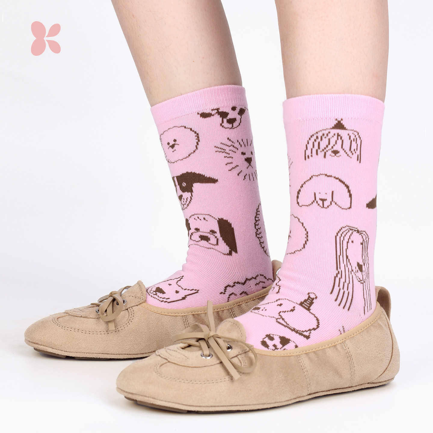 Knapfold线条小狗秋冬分趾袜撞色中筒五指袜纯棉ins个性复古透气,女士内衣/男士内衣/家居服,中筒袜,淘宝优惠券,粉丝福利购,淘宝优惠卷