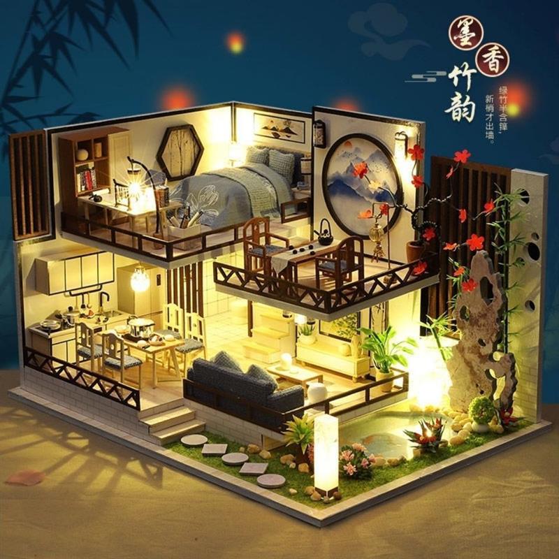 手工diy小屋微缩场景小屋摆件