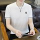 冰丝提花短袖 男士 T恤衫 速干潮流加肥加大码 2026夏季 欧货男装 新款