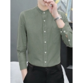 2026新款 男士 纯棉衬衫 商务休闲寸衫 潮流帅气立领衬衣 男长袖 春秋季