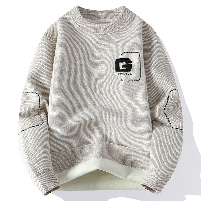 一体加绒毛衣男士秋冬款加厚卫衣冬季潮牌保暖男装内搭针织打底衫,运动服/休闲服装,跑步套装,淘宝优惠券,粉丝福利购,淘宝优惠卷