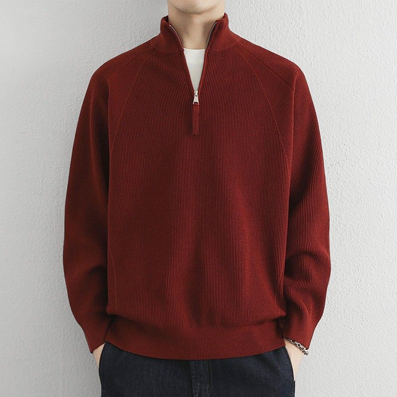 高级感本命年红色半拉链立领毛衣男秋冬季美式加厚套头针织衫线衣,户外/登山/野营/旅行用品,作训外套/套装/野战套装,淘宝优惠券,粉丝福利购,淘宝优惠卷