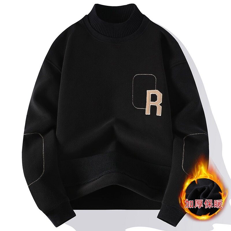 青少年加厚卫衣男冬季学生刺绣双面绒半高领打底衫内搭保暖上衣服,运动服/休闲服装,跑步套装,淘宝优惠券,粉丝福利购,淘宝优惠卷