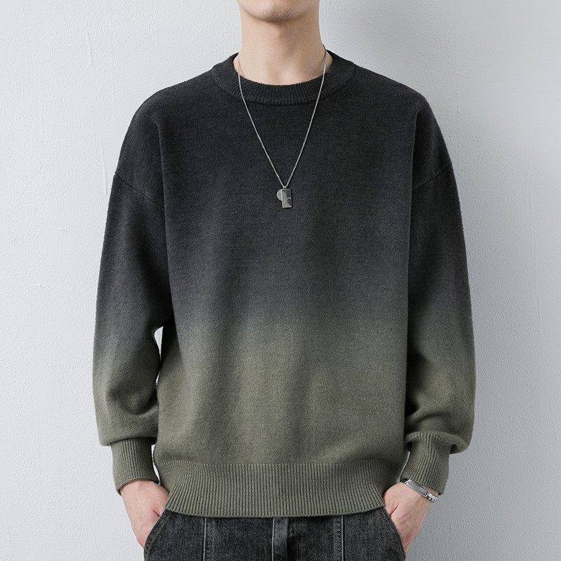 2025新款秋冬男士毛衣渐变色圆领潮牌青少年一体绒针织休闲打底衫,运动/瑜伽/健身/球迷用品,篮球服,淘宝优惠券,粉丝福利购,淘宝优惠卷