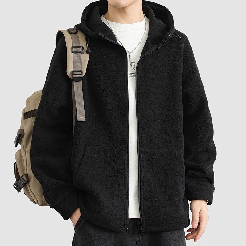 外套男秋冬季双面绒卫衣开衫连帽摇粒绒痞帅加厚加绒保暖夹克秋装,运动服/休闲服装,跑步套装,淘宝优惠券,粉丝福利购,淘宝优惠卷