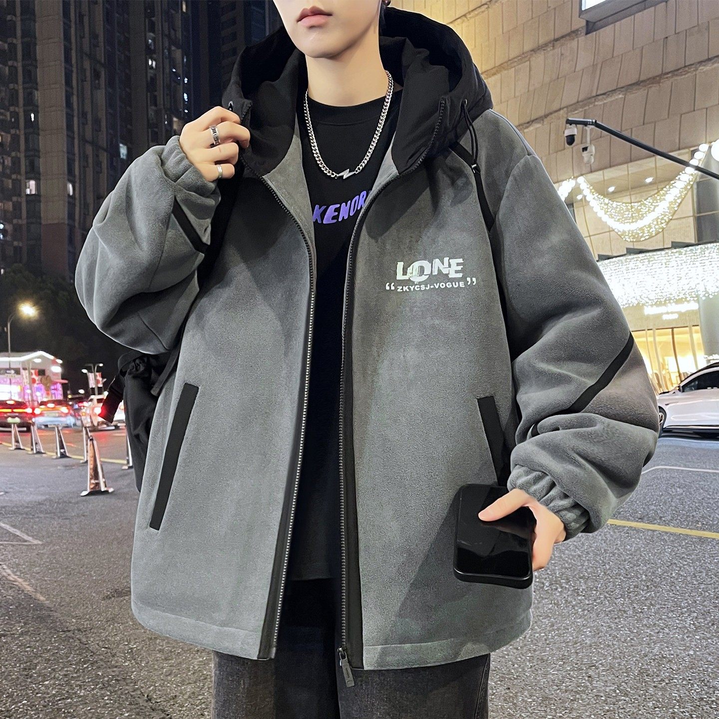 奥粒绒夹棉外套男秋冬季加厚连帽夹克男宽松休闲冬装抓绒保暖棉服,运动/瑜伽/健身/球迷用品,篮球服,淘宝优惠券,粉丝福利购,淘宝优惠卷