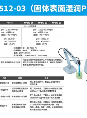 上海三信MP511/512台式便携式高精度实验室酸度计PH计溶解氧仪
