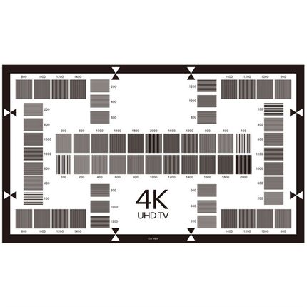 4K(UHD TV)分辨率测试图相机镜头100-2000CPH高清解像度卡CHART图