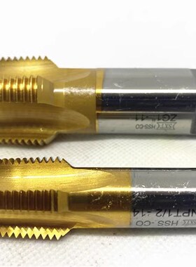 英制含钴镀钛直槽管螺纹丝攻丝锥G1/16 NPT1/8 1/4 3/8 1/2 ZG3/4