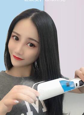 蒸汽直发梳神器不伤发电夹板负离子网红电梳子迷你家用