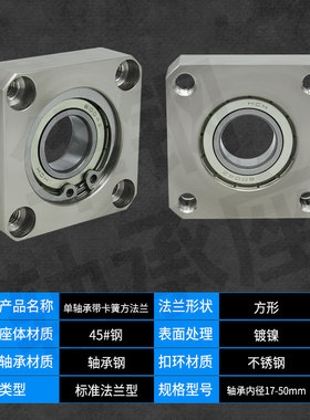 BKD带扣环单轴承方法兰带座轴承座组件固定座BGSA BXFF3250