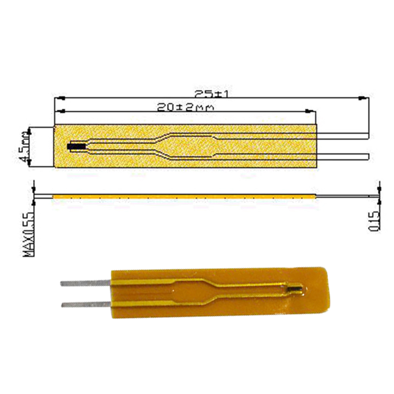 NTC热敏电阻MF5B/MF55薄膜型5K/10K/50K/100K 3950 3435长度25