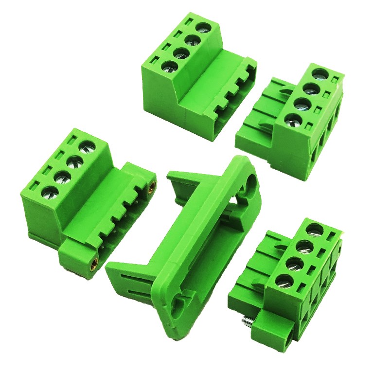 穿墙免焊对接2EDGWC5.08mm带法兰固定面板2EDG对插拔式接线端子