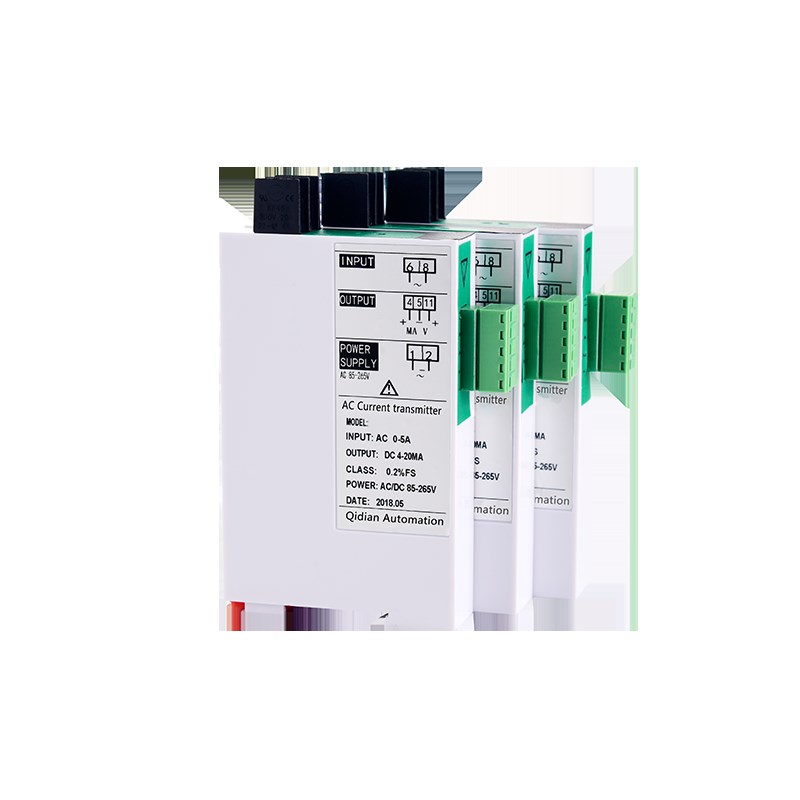 交流电流变送器fAC0-5A1A10A20A转换4-20mA 0-10V电压信号220V供