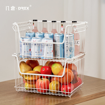 几仓厨房蔬菜置物架菜篮子台面多层水果零食收纳筐家用放菜储物筐