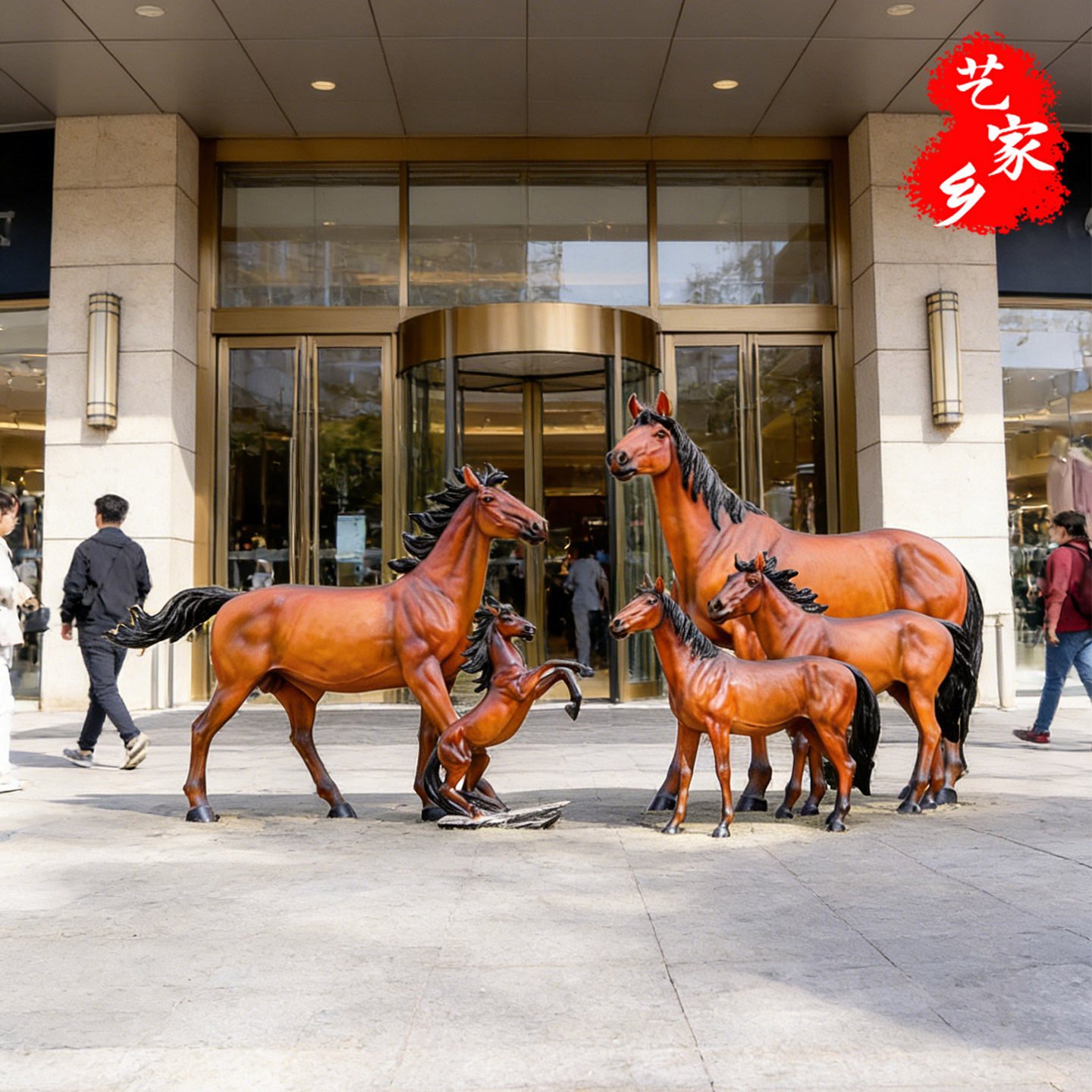 玻璃钢仿真马雕塑大型户外园林景观公园草坪景观动物骏马装饰摆件,家居饰品,落地摆件,淘宝优惠券,粉丝福利购,淘宝优惠卷