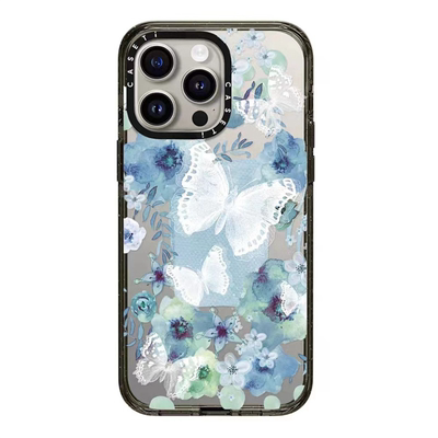 CASE蓝莓花朵花彩蝴蝶适用iPhone16promax苹果13潮牌防摔保护14绘画涂鸦春夏手机壳15MagSafe磁吸华强北定制