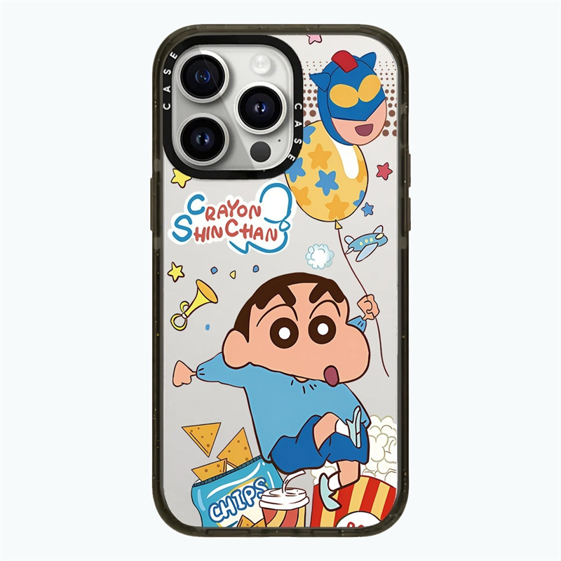 CASETi联名小新和超人气球适用苹果16promax手机壳iphone15plus新款14保护套13pro透明防摔12情侣华强北定制