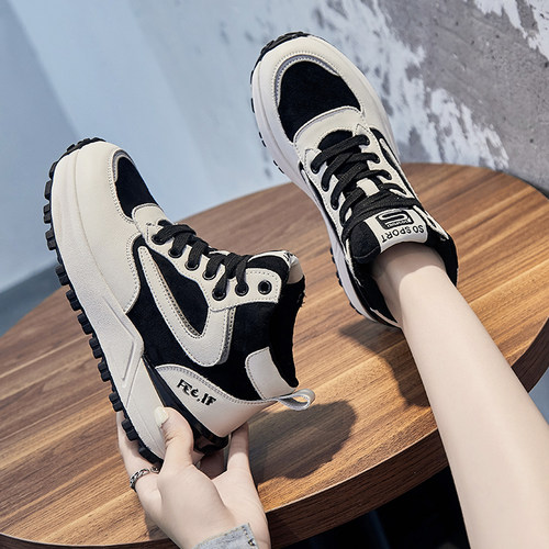 高帮老爹鞋休闲运动韩版百搭真皮