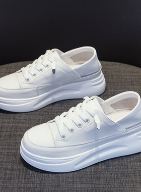 2026春夏新款厚底小白鞋女年季新款一脚蹬休闲增高百搭0302z