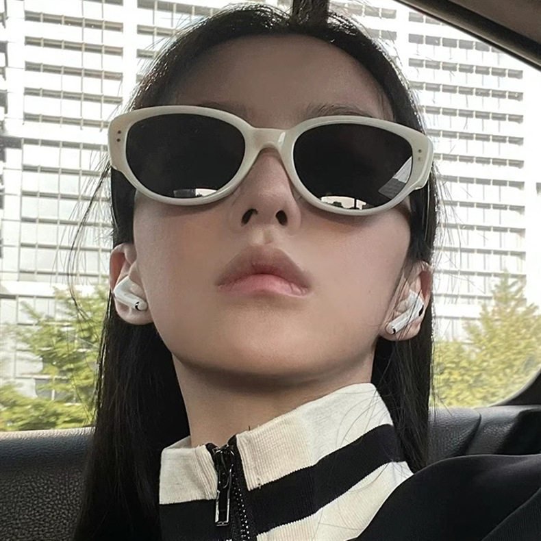 欧美时尚复古猫眼太阳镜女王嘉尔同款墨镜男时尚潮流网红眼镜