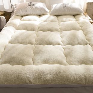 秋冬季 加厚保暖羊羔绒牀垫软垫家用1.5m牀1.8x2米褥子榻榻米垫褥