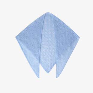 桐庐愿望针织韩国设计师款纯羊毛三角巾女秋冬季镂空少女氛围感毛